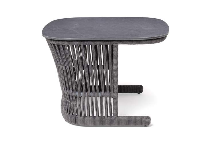 "Лугано" журнальный стол 76х76 H55 см из HPL, цвет "серый гранит"-3