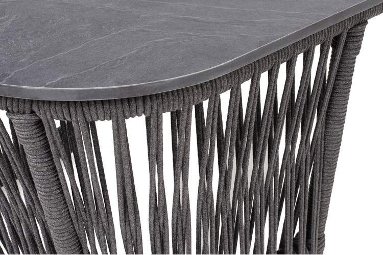 "Лугано" журнальный стол 76х76 H55 см из HPL, цвет "серый гранит"-4