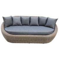 "Барселона" диван из искусственного ротанга трехместный, цвет соломенный