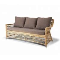  Гранд Латте  диван трехместный из искусственного ротанга, цвет соломенный