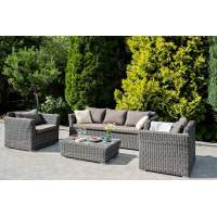  Капучино  лаунж-зона из искусственного ротанга, цвет графит