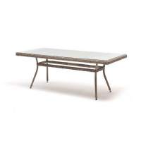  Латте  плетеный стол из искусственного ротанга 200х90см, цвет бежевый