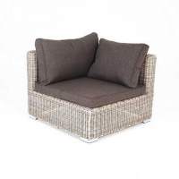  Лунго  модуль диванный угловой с подушками, цвет бежевый