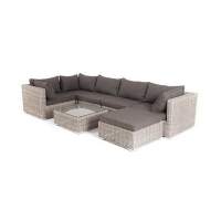  Лунго  трансформирующаяся лаунж-зона из искусственного ротанга, цвет бежевый