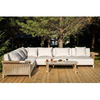 "Мальдивы" трансформирующаяся лаунж-зона из искусственного ротанга, цвет соломенный