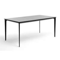 "Малага" обеденный стол из HPL 140х80см, цвет "серый гранит", каркас черный