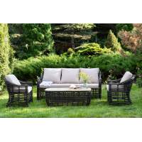 "Ницца" лаунж-зона из искусственного ротанга, цвет бронзовый