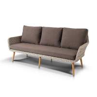  Прованс  диван из искусственного ротанга трехместный, цвет бежевый