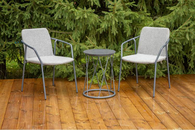 "Марокко" кофейный комплект из алюминия, цвет темно-серый-1