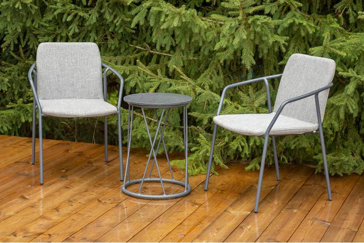 "Марокко" кофейный комплект из алюминия, цвет темно-серый-2