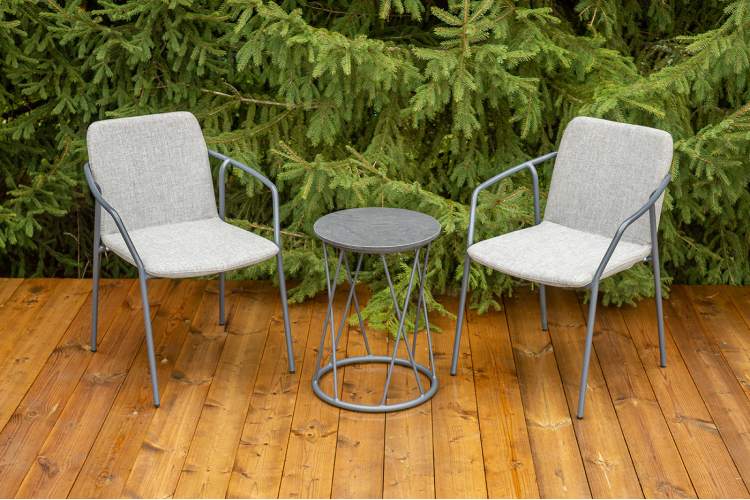 "Марокко" кофейный комплект из алюминия, цвет темно-серый-3