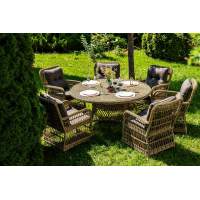 "Эспрессо–150 C" обеденная группа плетеная, цвет соломенный