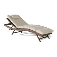  Лиссабон  шезлонг из искусственного ротанга, цвет коричневый