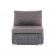 "Лунго" модуль диванный прямой с подушками, цвет графит