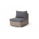 "Лунго" трансформирующийся диван из искусственного ротанга, цвет соломенный