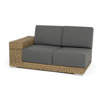 "Капри" модуль диванный правый с подушками, цвет соломенный