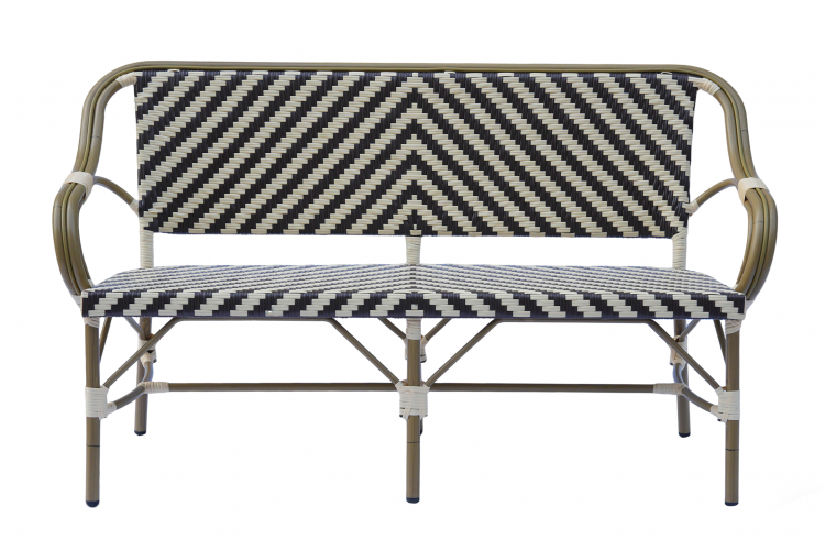 "Кабри" диван двухместный плетенный из искусственного ротанга, цвет бежево-коричневый-1