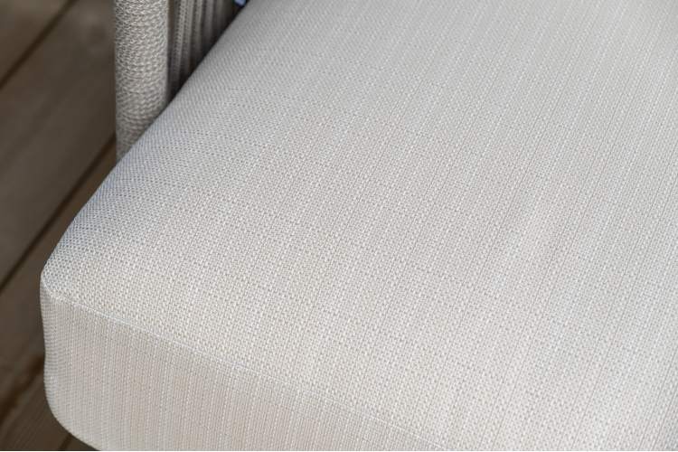 "Альбано" лаунж-зона 5-местная плетеная из роупа (веревки), каркас алюминиевый светло-серый, роуп серый меланж-9