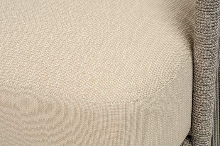 "Альбано" лаунж-зона 5-местная плетеная из роупа (веревки), каркас алюминиевый светло-серый, роуп серый меланж-24