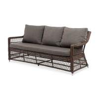  Гранд Латте  диван трехместный из искусственного ротанга, цвет коричневый