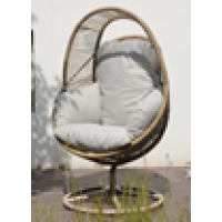 "Барселона" кресло-кокон из искусственного ротанга, цвет соломенный