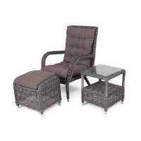  Толедо  лаунж-зона из искусственного ротанга, цвет графит