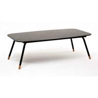 "Верона" журнальный стол из HPL 120х65, H40, каркас черный муар, цвет столешницы "серый гранит"