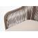 "Лион" стул плетеный из роупа, каркас из стали коричневый (RAL8016) муар, роуп коричневый круглый, ткань бежевая 15052