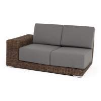 "Капри" модуль диванный правый с подушками, цвет коричневый