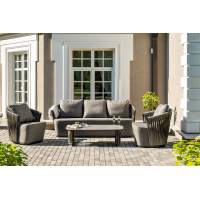 "Флоренция" лаунж-зона из искусственного ротанга, цвет графит