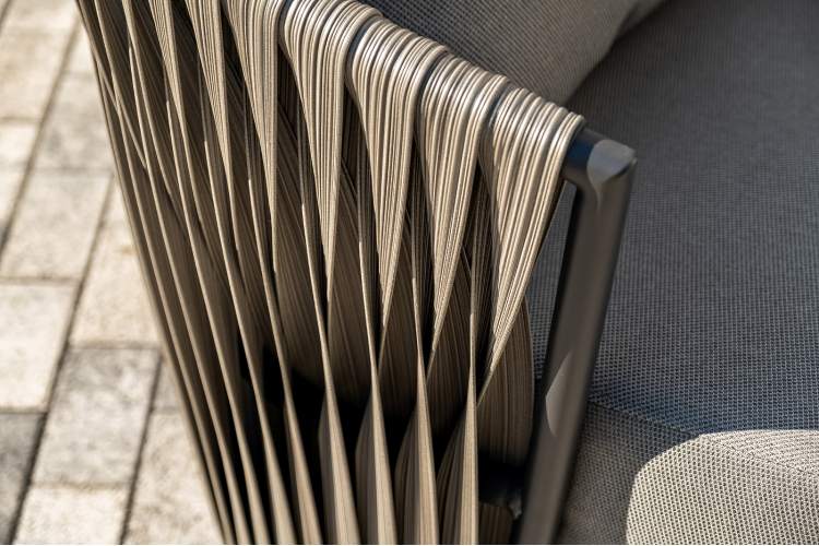 "Флоренция" лаунж-зона из искусственного ротанга, цвет графит-16