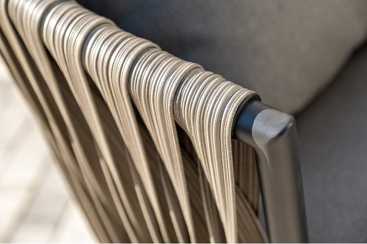 "Флоренция" лаунж-зона из искусственного ротанга, цвет графит-17