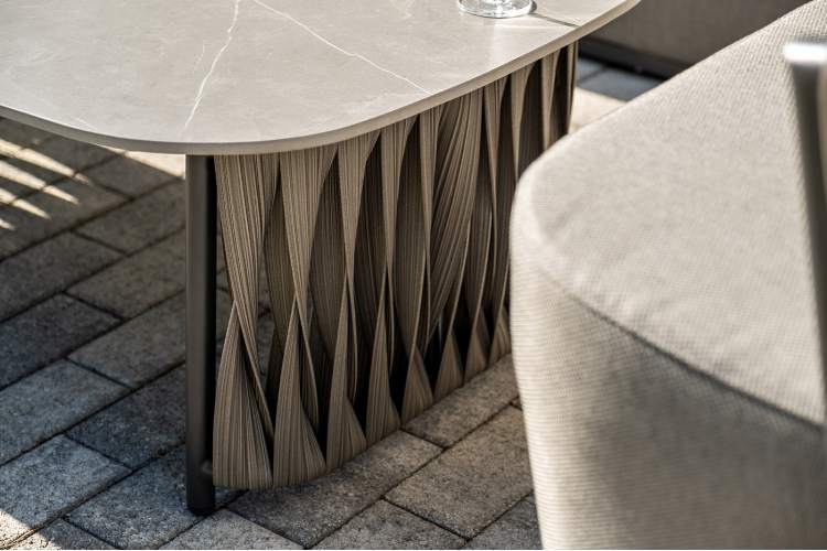 "Флоренция" лаунж-зона из искусственного ротанга, цвет графит-19