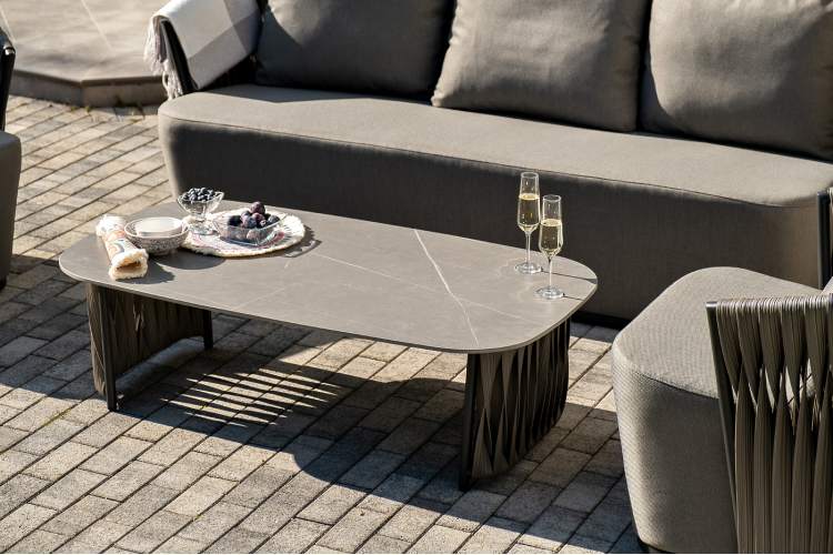 "Флоренция" лаунж-зона из искусственного ротанга, цвет графит-20