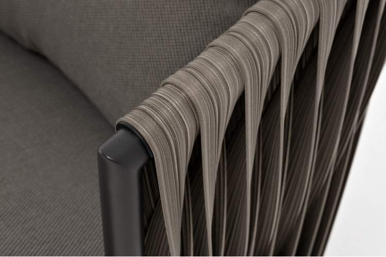 "Флоренция" лаунж-зона из искусственного ротанга, цвет графит-29