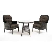 "Алиса" кофейный комплект из искусственного ротанга, цвет графит "Алиса" кофейный комплект из искусственного ротанга, цвет графит