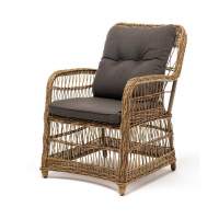"Цесена" кресло плетеное из искусственного ротанга, цвет соломенный