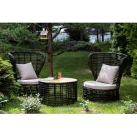 "Парма" кофейный комплект из искусственного ротанга, цвет бронзовый