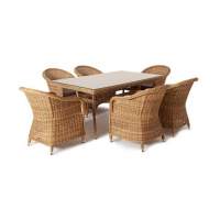 Эспрессо  обеденная группа плетеная, цвет соломенный  Эспрессо  обеденная группа плетеная, цвет соломенный