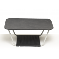 "Глория" журнальный стол 90х60см из HPL, цвет "серый гранит"