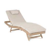  Лиссабон  шезлонг из искусственного ротанга, цвет соломенный