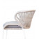 "Милан" плетеный стул из роупа (веревки), каркас белый, цвет бежевый, подушки