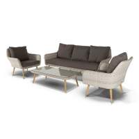  Прованс  лаунж-зона плетеная из искусственного ротанга, цвет бежевый