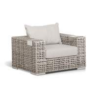 "Тито" кресло из искусственного ротанга, цвет серый