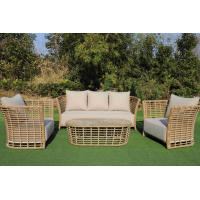 "Валенсия" лаунж-зона из искусственного ротанга, цвет соломенный