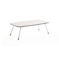 "Верона" журнальный стол из HPL 120х65, H40, каркас светло-серый (RAL 7035) муар, цвет столешницы "серый гранит"