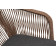 "Марсель" стул плетеный из роупа, каркас алюминий темно-серый (RAL7024), роуп коричневый круглый, ткань серая