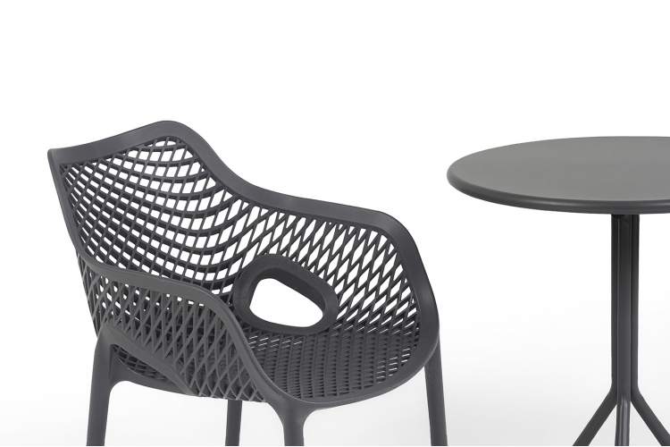 "Беллини" обеденная группа на 2 персоны, цвет темно-серый-11