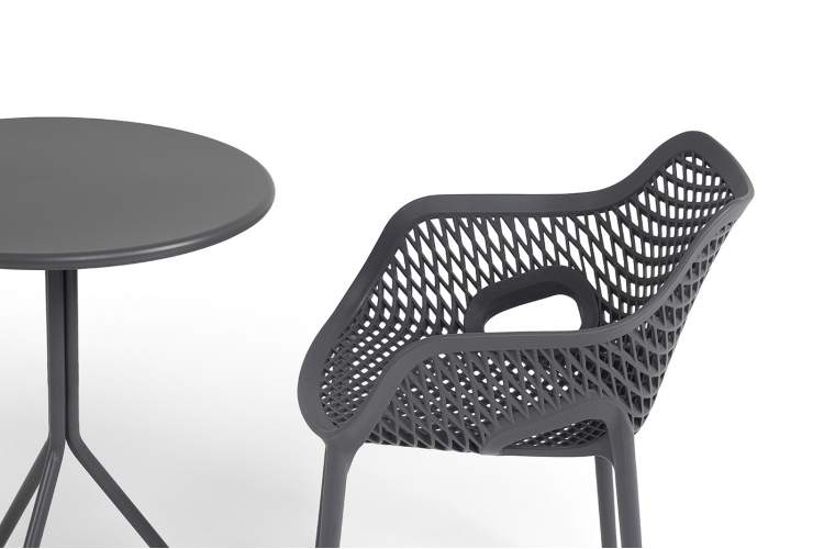 "Беллини" обеденная группа на 2 персоны, цвет темно-серый-12