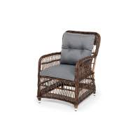 "Цесена" кресло плетеное из искусственного ротанга, цвет коричневый